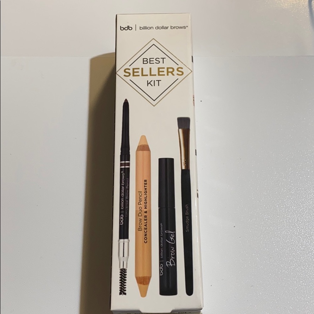 BILLION DOLLAR BROWS 4p Best Sellers Kit 2 Pencils Gel Brush  $42 NIB - Picture 3 of 7